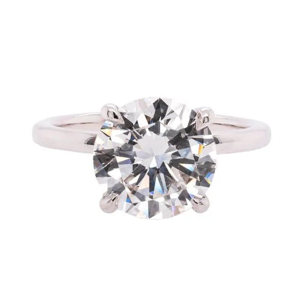 14K White Gold 2.5CT Lab Diamond Engagement Ring with Hidden Halo Collar LeeBrant Jewelry & Watch Co Sandy Springs, GA