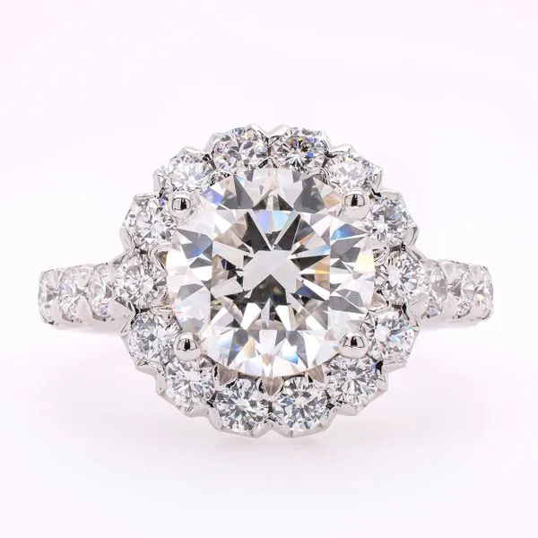 14K White Gold Round Brilliant Lab Diamond Halo Engagement Ring 4.44CTW LeeBrant Jewelry & Watch Co Sandy Springs, GA