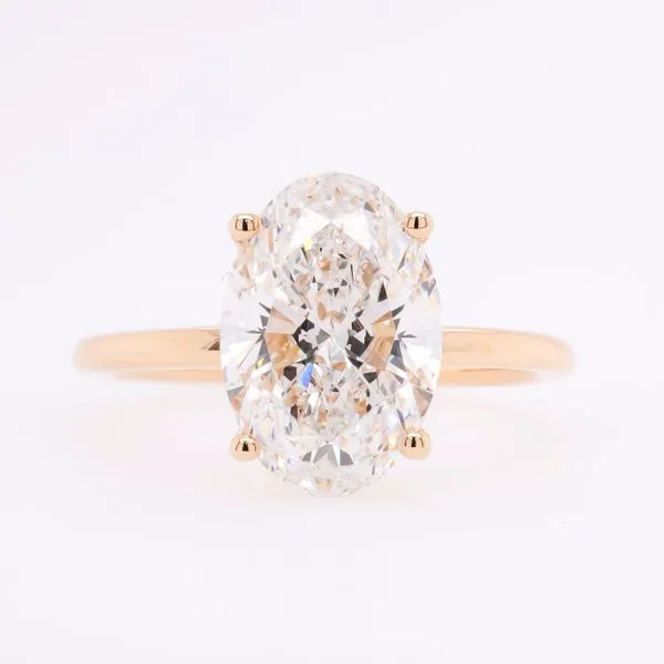 14K Yellow Gold Lab Diamond Oval Hidden Halo Engagement Ring LeeBrant Jewelry & Watch Co Sandy Springs, GA