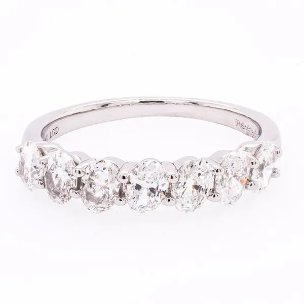 14K White Gold Angled Oval Lab Diamond Wedding Band LeeBrant Jewelry & Watch Co Sandy Springs, GA