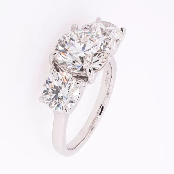14K White Gold Lab Diamond 3-Stone 5CTW Engagement Ring Image 2 LeeBrant Jewelry & Watch Co Sandy Springs, GA