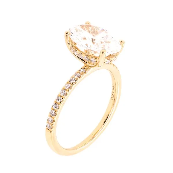 14K Yellow Gold Oval Lab Diamond Hidden Halo Engagement Ring 2.77CTW Image 2 LeeBrant Jewelry & Watch Co Sandy Springs, GA