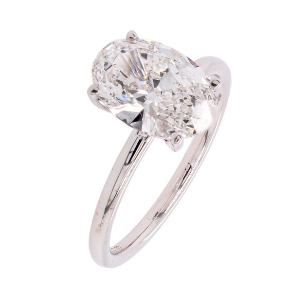 14K White Gold 2CT Oval Lab Diamond Engagement Ring Image 2 LeeBrant Jewelry & Watch Co Sandy Springs, GA