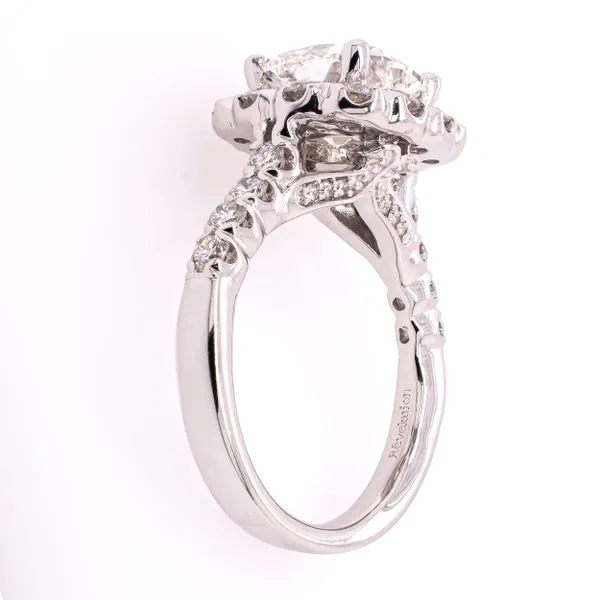14K White Gold Cushion Cut Halo Lab Diamond Engagement Ring 4.40CTW Image 3 LeeBrant Jewelry & Watch Co Sandy Springs, GA