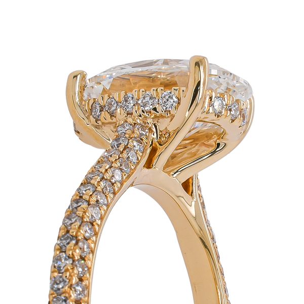14K Yellow Gold Hidden Halo Oval Lab Diamond Engagement Ring – 3.69 CTW | EF VS Image 3 LeeBrant Jewelry & Watch Co Sandy Springs, GA