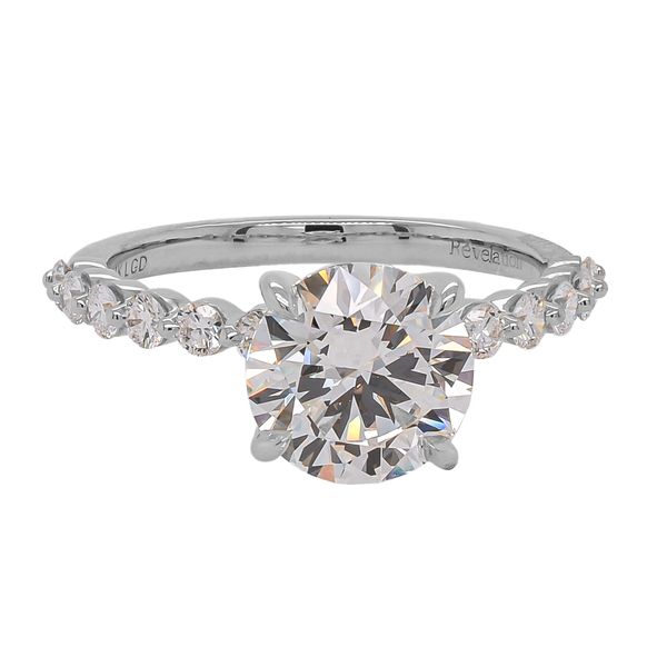 14K White Gold Round 3CT Lab Diamond Engagement Ring with Shared Prong Shank LeeBrant Jewelry & Watch Co Sandy Springs, GA