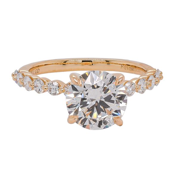 14K Yellow Gold Round 2CT Lab Diamond Engagement Ring with Shared Prong Shank LeeBrant Jewelry & Watch Co Sandy Springs, GA