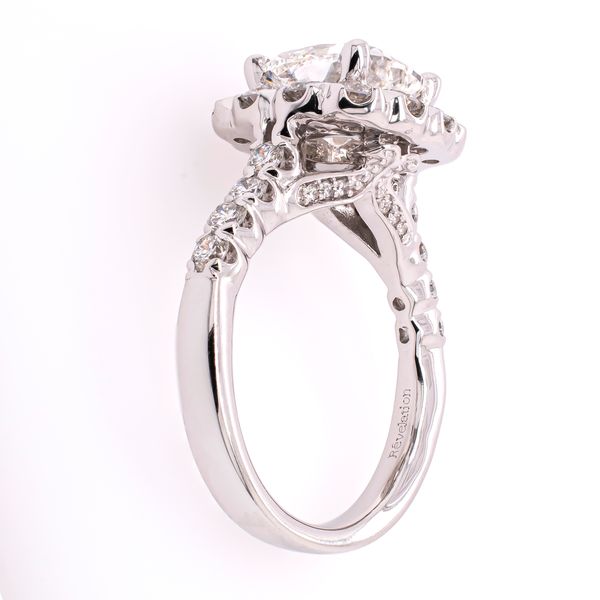 14K White Gold Cushion Cut Halo Lab Diamond Engagement Ring 4.33CTW Image 3 LeeBrant Jewelry & Watch Co Sandy Springs, GA
