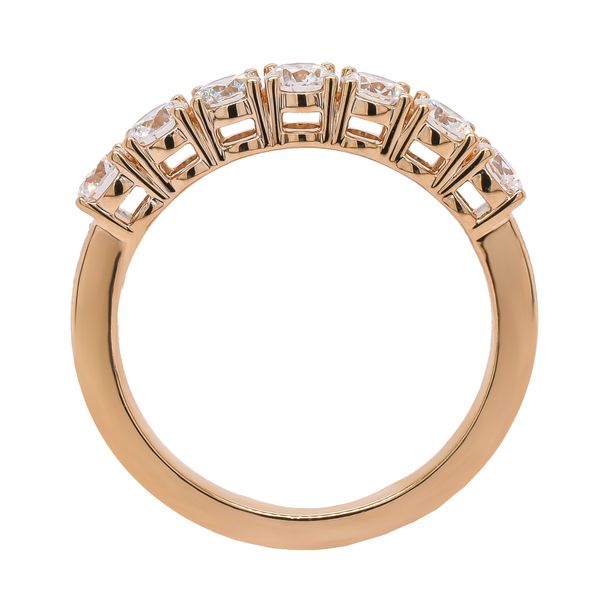 14K Yellow Gold Lab Diamond 7- Stone Wedding Band 1ctw Image 3 LeeBrant Jewelry & Watch Co Sandy Springs, GA