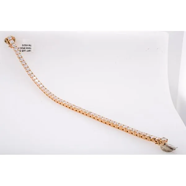 14K Yellow Gold Lab Diamond 7CTW Tennis Bracelet Image 2 LeeBrant Jewelry & Watch Co Sandy Springs, GA