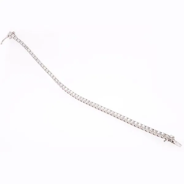 14K White Gold Lab Diamond Tennis Bracelet 5CTW Image 2 LeeBrant Jewelry & Watch Co Sandy Springs, GA