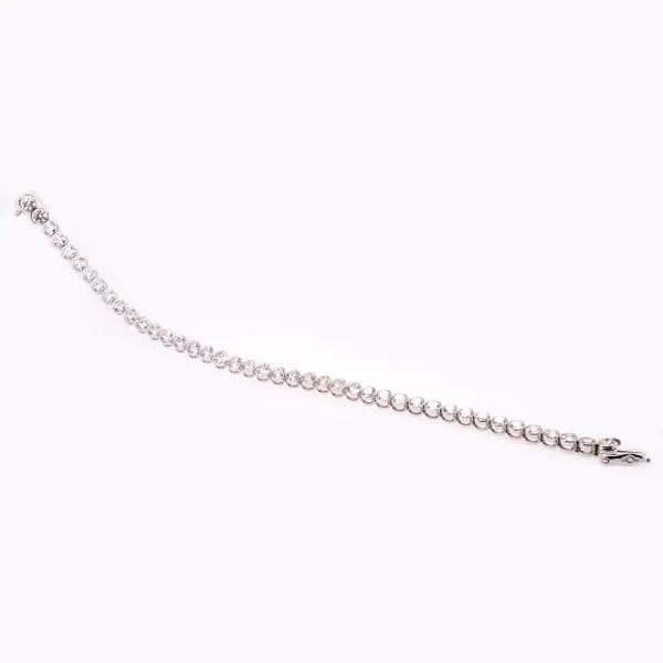 14K White Gold 10CT Lab Diamond Tennis Bracelet Image 2 LeeBrant Jewelry & Watch Co Sandy Springs, GA