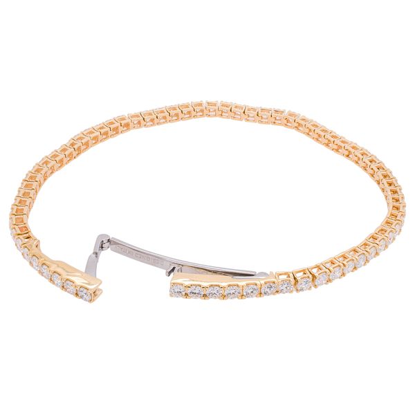 14K Yellow Gold Lab Diamond Eternity Tennis Bracelet 4CTW Image 2 LeeBrant Jewelry & Watch Co Sandy Springs, GA