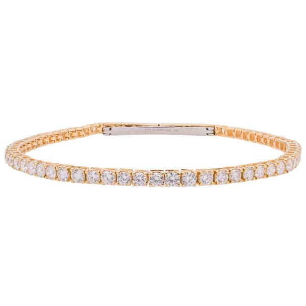 14K Yellow Gold Lab Diamond Eternity Tennis Bracelet 4CTW LeeBrant Jewelry & Watch Co Sandy Springs, GA