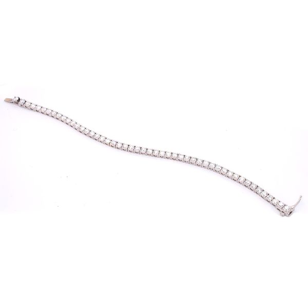 14K White Gold Lab Diamond Tennis Bracelet | 7.00 CTW Round Brilliant Lab Diamonds Image 2 LeeBrant Jewelry & Watch Co Sandy Springs, GA