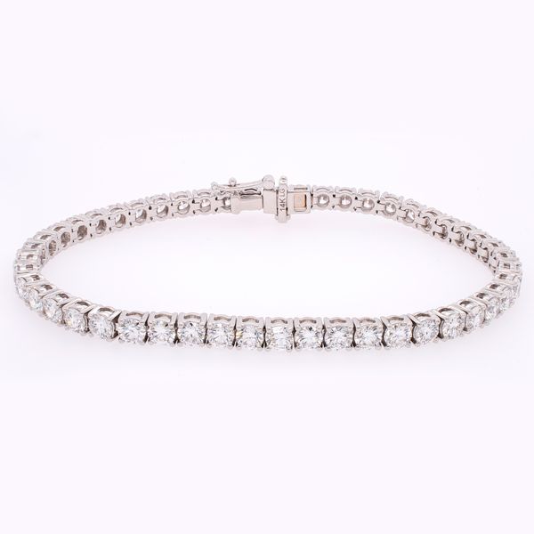 14K White Gold Lab Diamond Tennis Bracelet | 7.00 CTW Round Brilliant Lab Diamonds LeeBrant Jewelry & Watch Co Sandy Springs, GA