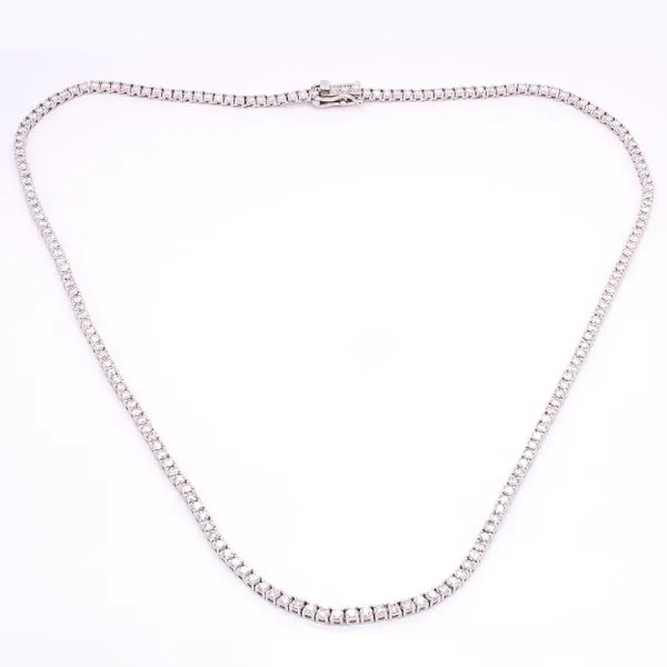 14K White Gold 5CTW Lab Diamond Tennis Necklace LeeBrant Jewelry & Watch Co Sandy Springs, GA