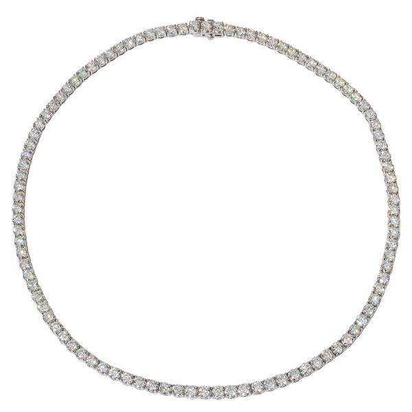 14K White Gold 20CTW Lab Diamond Tennis Necklace LeeBrant Jewelry & Watch Co Sandy Springs, GA