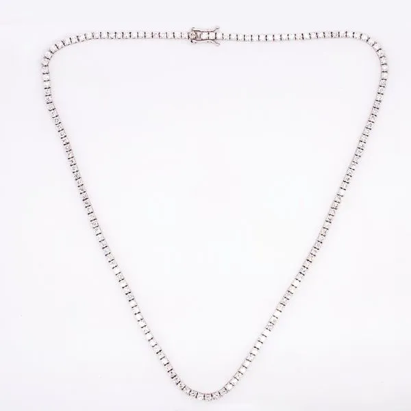 14K White Gold Lab Diamond Tennis Necklace 7.00CTW LeeBrant Jewelry & Watch Co Sandy Springs, GA