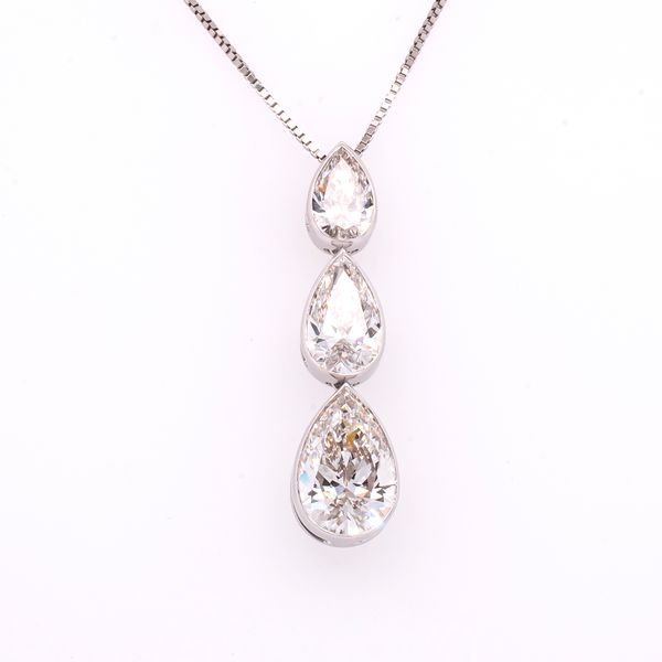14K White Gold Triple Pear Lab Diamond Necklace LeeBrant Jewelry & Watch Co Sandy Springs, GA