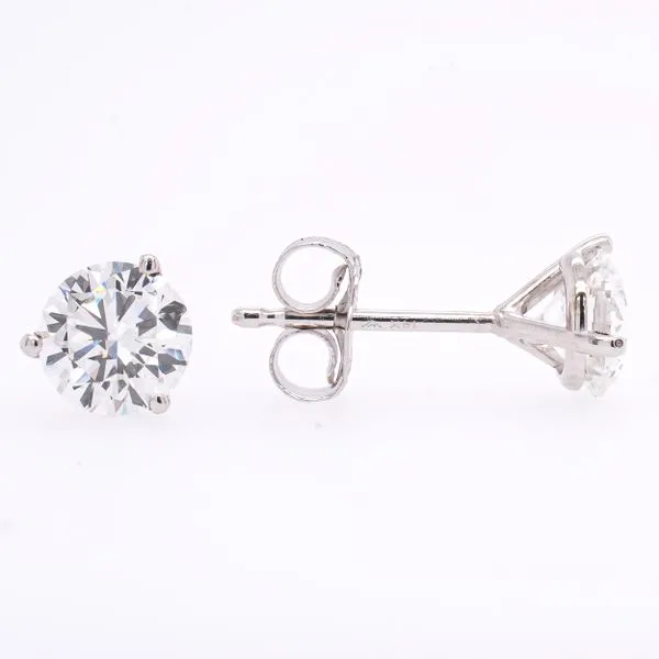 14K White Gold Lab Diamond 1ct Each, 2CTW Stud Earrings LeeBrant Jewelry & Watch Co Sandy Springs, GA