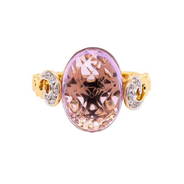 14K Yellow Gold Rose Amethyst and Diamond Ring LeeBrant Jewelry & Watch Co Sandy Springs, GA