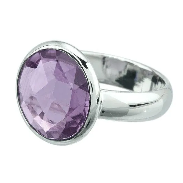 Sterling Silver Amethyst Round Bezel Set Ring LeeBrant Jewelry & Watch Co Sandy Springs, GA