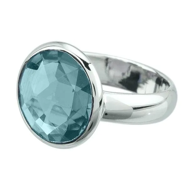 Sterling Silver Blue Topaz Round Bezel Set Ring LeeBrant Jewelry & Watch Co Sandy Springs, GA