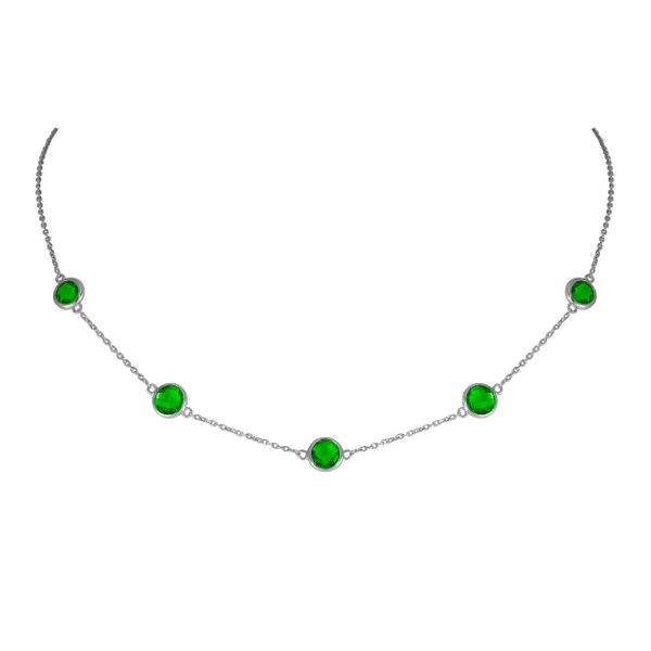 Sterling Silver Peridot's by the Yard Bezel set Necklace LeeBrant Jewelry & Watch Co Sandy Springs, GA