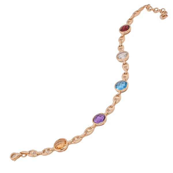 14K Yellow Gold Gemstone Cable Link Bracelet Image 2 LeeBrant Jewelry & Watch Co Sandy Springs, GA