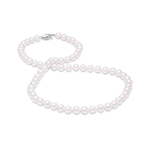 14K White Gold Fresh Water Pearl Princess Length White Pearl Necklace LeeBrant Jewelry & Watch Co Sandy Springs, GA