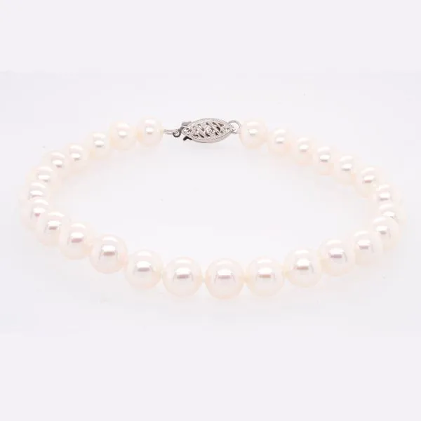 14K White Gold Fresh Water Pearl Bracelet LeeBrant Jewelry & Watch Co Sandy Springs, GA