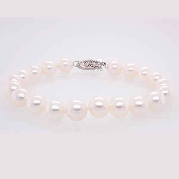 14K White Gold Fresh Water Pearl Bracelet LeeBrant Jewelry & Watch Co Sandy Springs, GA