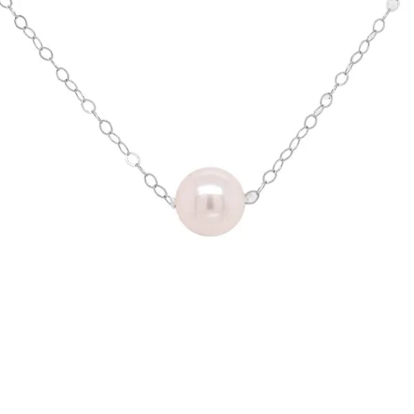 14K White Gold 6mm Add a Pearl Starter Necklace 15in LeeBrant Jewelry & Watch Co Sandy Springs, GA