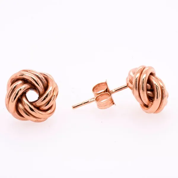 14K Rose Gold Love Knot Stud Earrings LeeBrant Jewelry & Watch Co Sandy Springs, GA