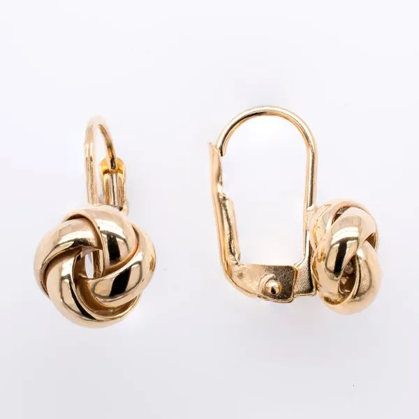 14K Yellow Gold Love Knot Leverback Earrings LeeBrant Jewelry & Watch Co Sandy Springs, GA