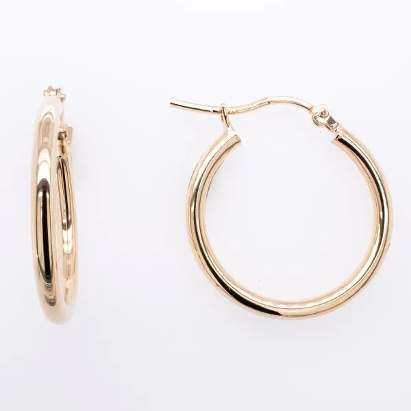 14K Yellow Gold 20MM Tube Hoope Earrings LeeBrant Jewelry & Watch Co Sandy Springs, GA