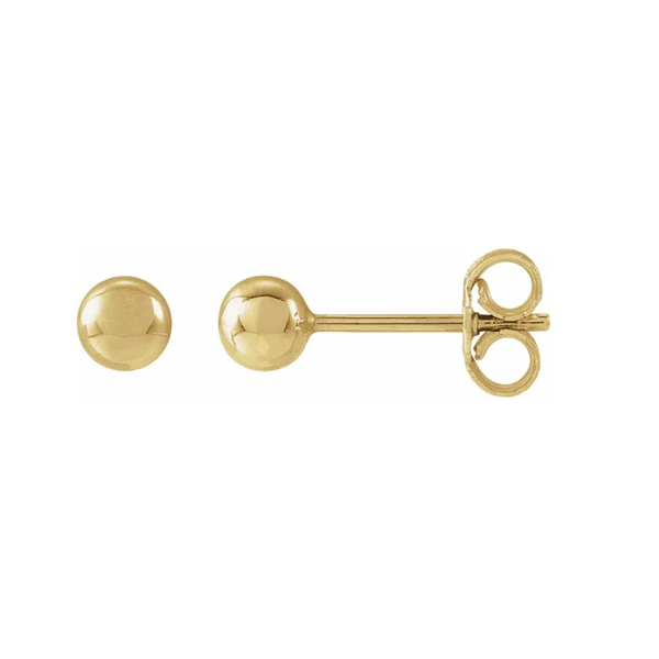 14K Yellow Gold 4mm Ball Stud Earrings LeeBrant Jewelry & Watch Co Sandy Springs, GA