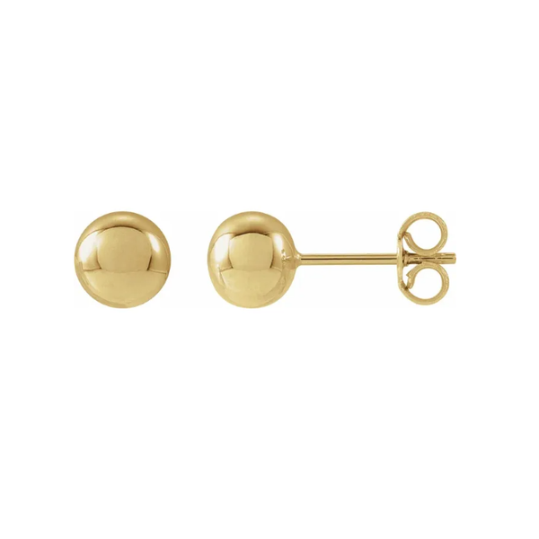 14K Yellow Gold 6mm Ball Stud Earrings LeeBrant Jewelry & Watch Co Sandy Springs, GA