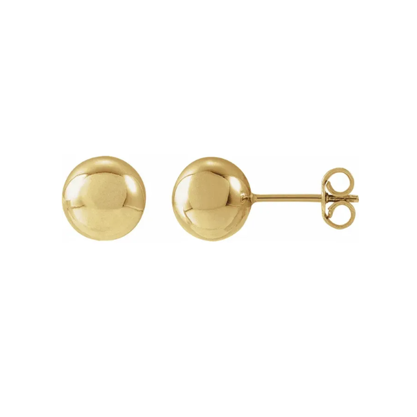 14K Yellow Gold 8mm Ball Stud Earrings LeeBrant Jewelry & Watch Co Sandy Springs, GA