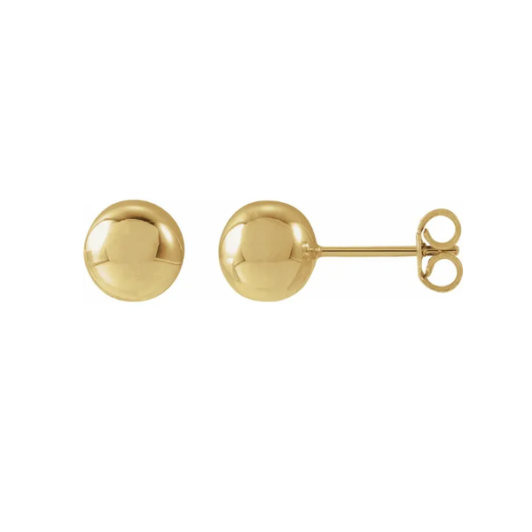 14K Yellow Gold 7mm Ball Stud Earrings LeeBrant Jewelry & Watch Co Sandy Springs, GA