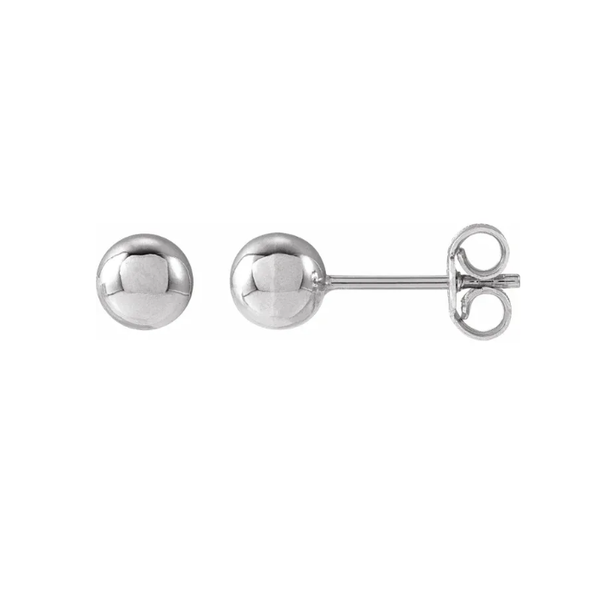 14K White Gold 5mm Ball Stud Earrings LeeBrant Jewelry & Watch Co Sandy Springs, GA