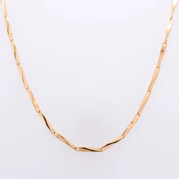 14K Yellow Gold Infinity Chain Necklance 18