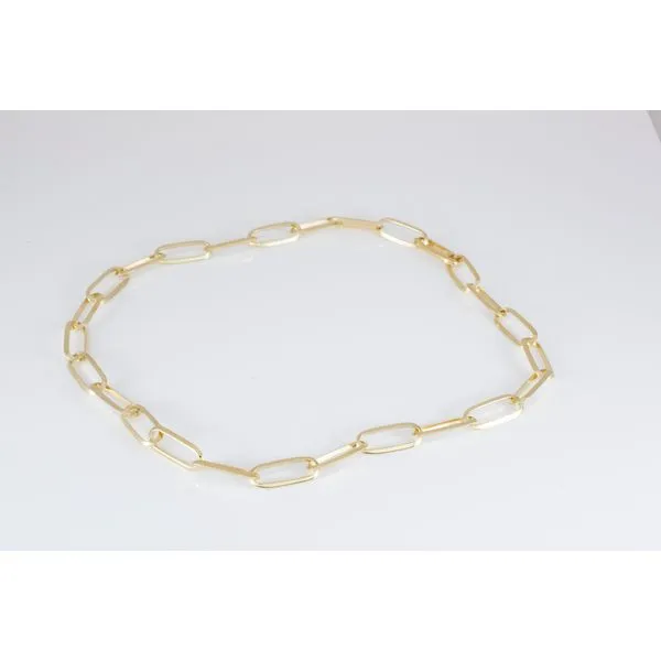 14K  Yellow Gold Paperclip Link 17.5