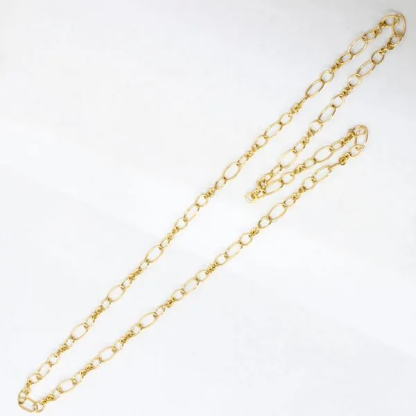 18K Yellow Gold Oval Chain Link 24