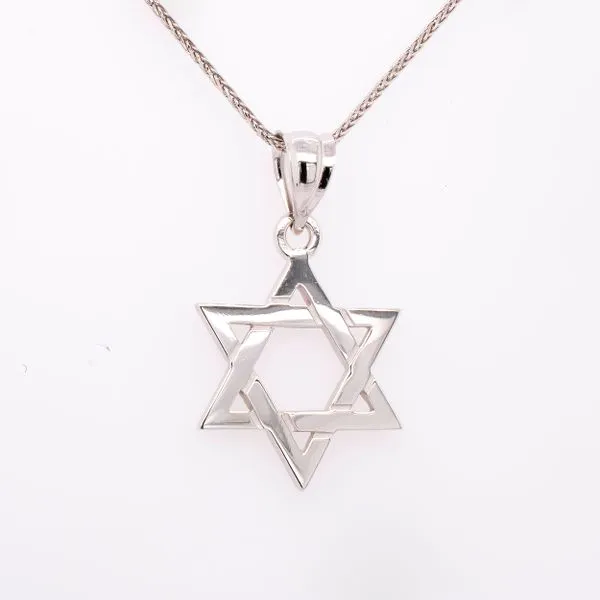 14K White Gold 22mm Star of David Pendant LeeBrant Jewelry & Watch Co Sandy Springs, GA