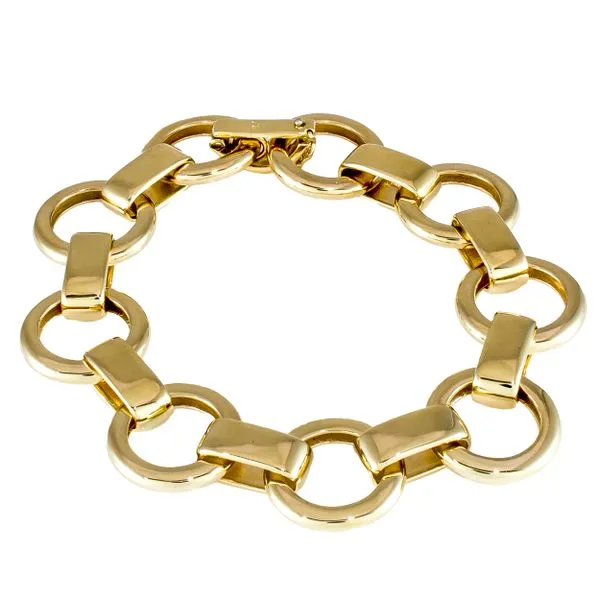 14K Yellow Gold Open Round Link Chain Bracelet LeeBrant Jewelry & Watch Co Sandy Springs, GA