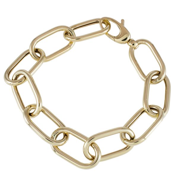 14K Yellow Gold Paperclip Open Link Chain Bracelet LeeBrant Jewelry & Watch Co Sandy Springs, GA