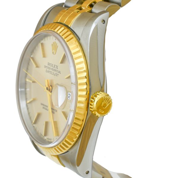 Rolex Datejust 36mm 16233 Stainless Steel and Yellow Gold Watch Image 2 LeeBrant Jewelry & Watch Co Sandy Springs, GA