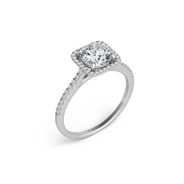 Diamond Prong Set Halo Engagement Ring in 14K White Gold Legacy Diamond & Gems Sheridan, WY
